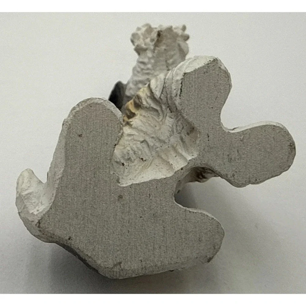 Vintage Schnauzer Dog Hand Painted Figurine Resin Stone 1.50